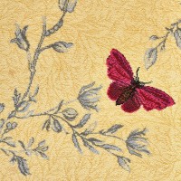 Timorous Beasties Floral Wool Carpet - Yellow Ruskin Butterfly