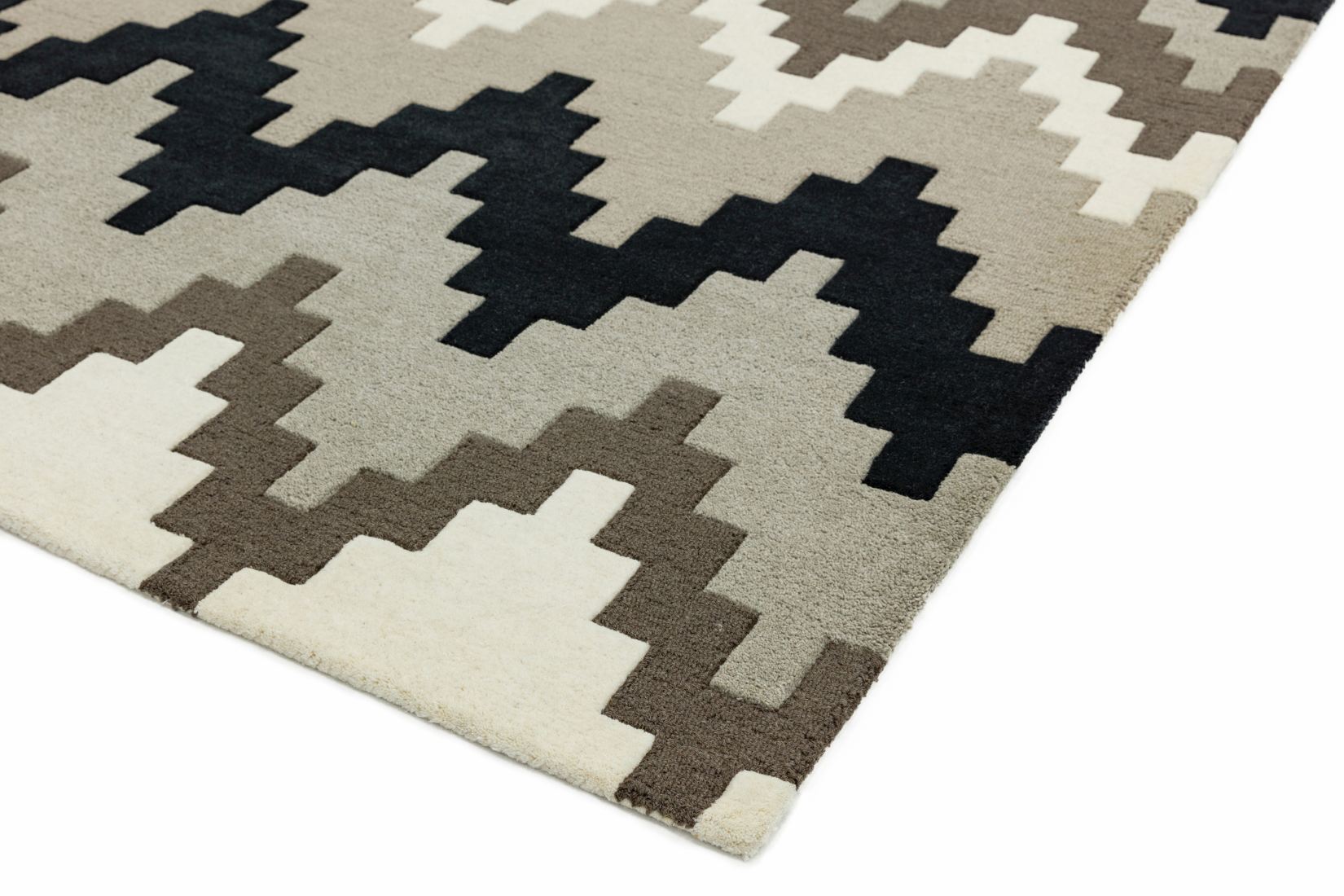 Matrix Geometric Wool Rug - Cuzzo Stone MAX68