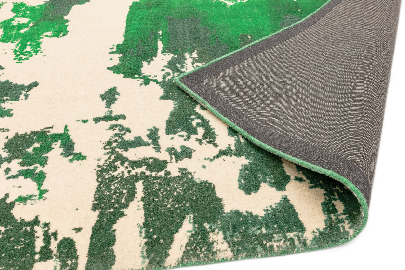 Saturn Abstract Wool Rug - Green