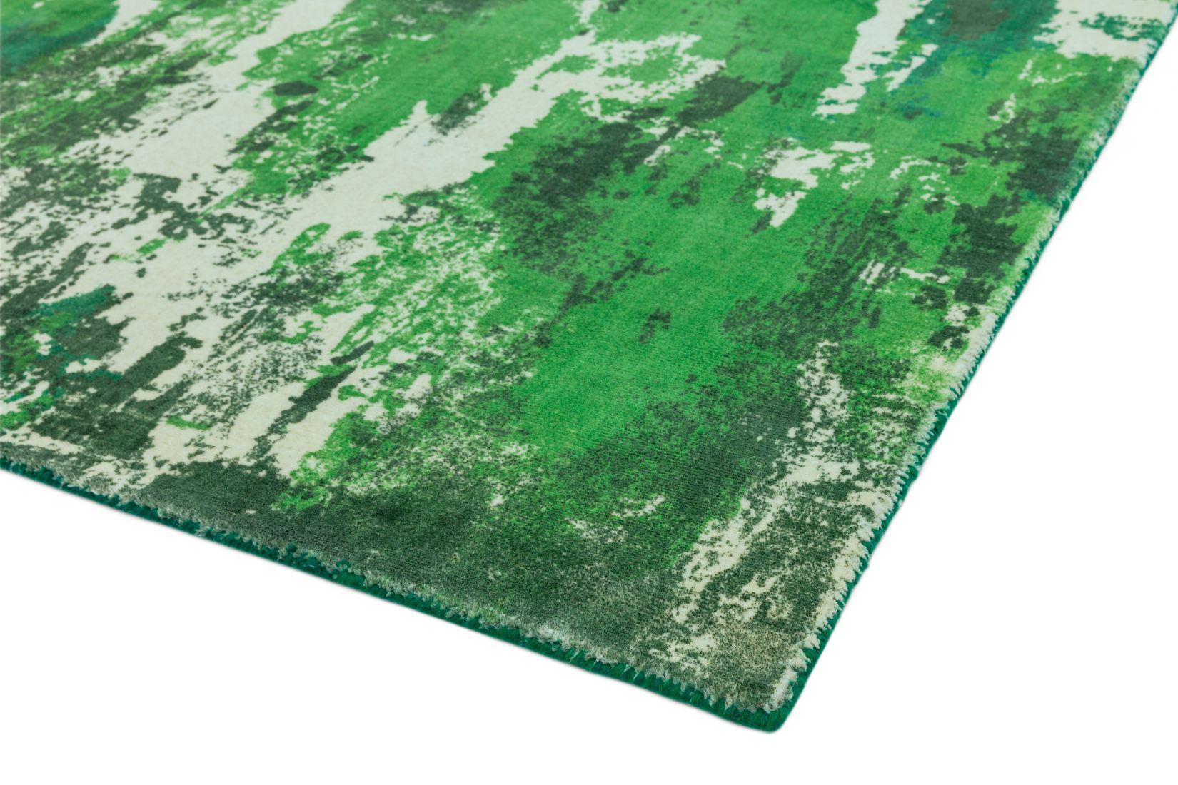 Saturn Abstract Wool Rug - Green