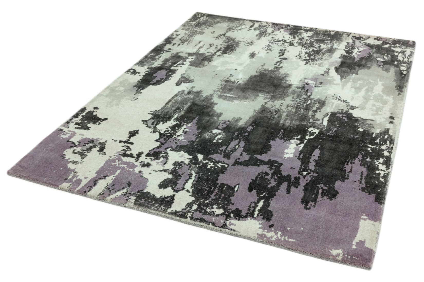 Saturn Abstract Wool Rug - Heather