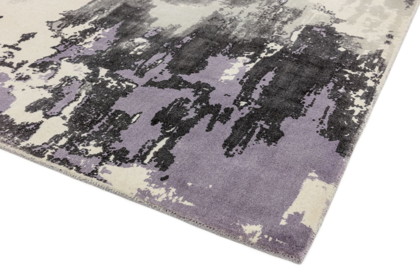 Saturn Abstract Wool Rug - Heather