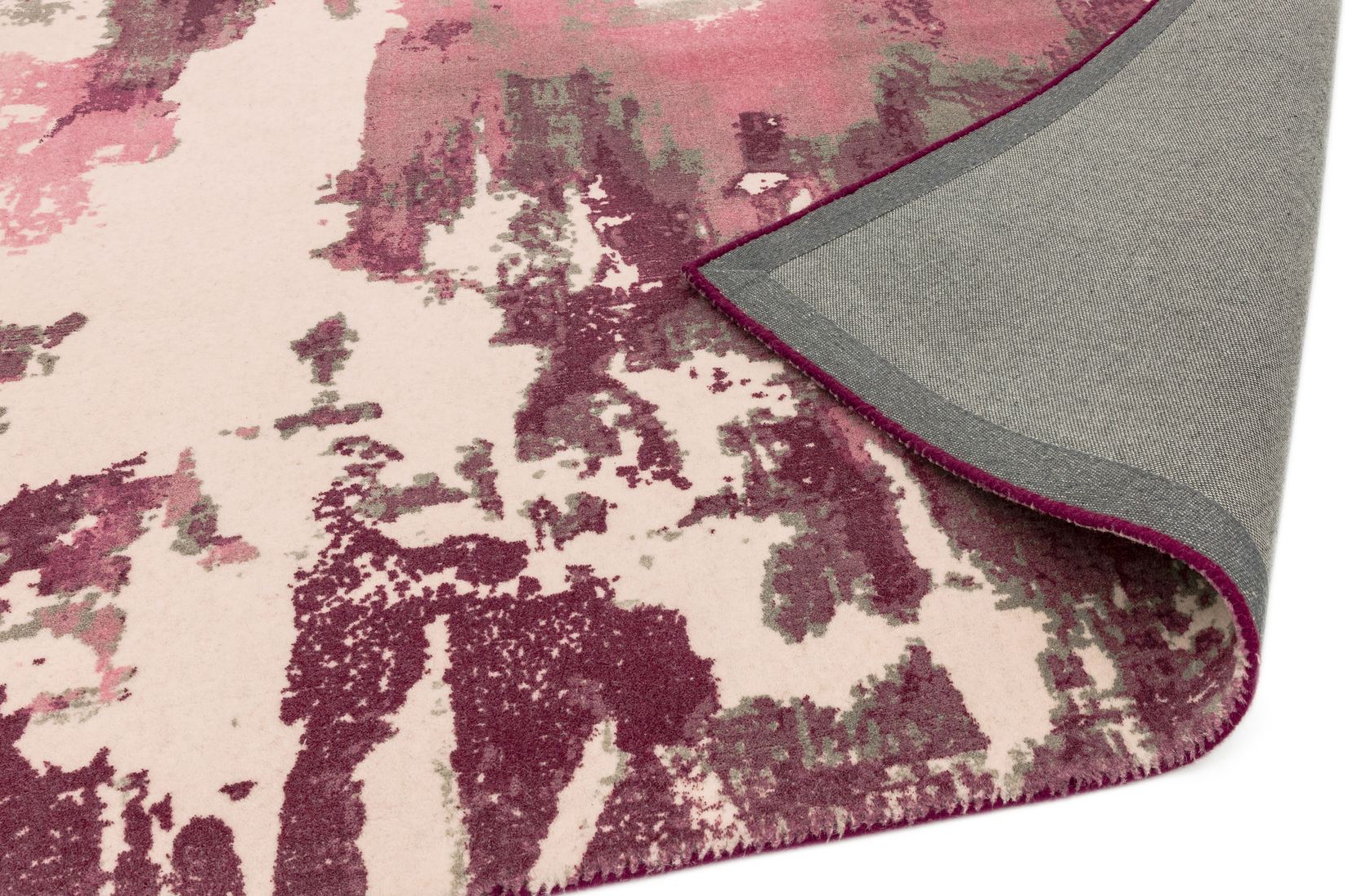 Saturn Abstract Wool Rug - Pink