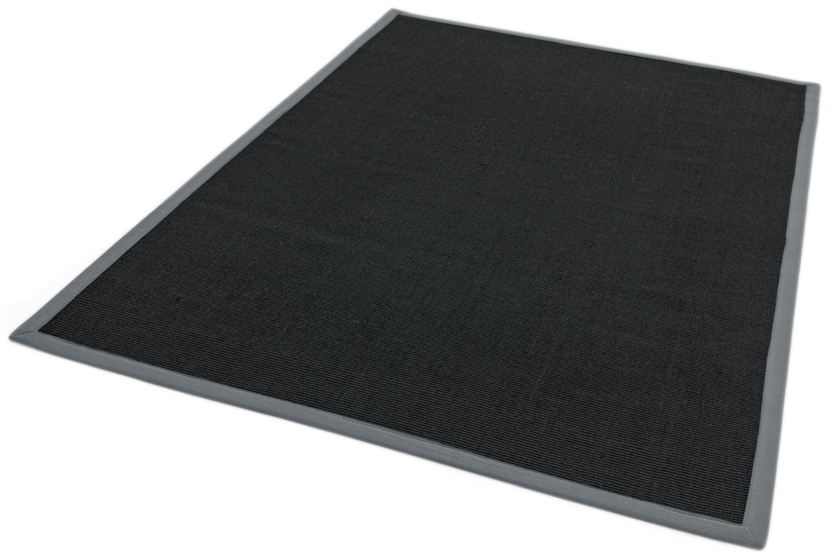 Sisal Anti Slip Hardwearing Rug - Black/Grey