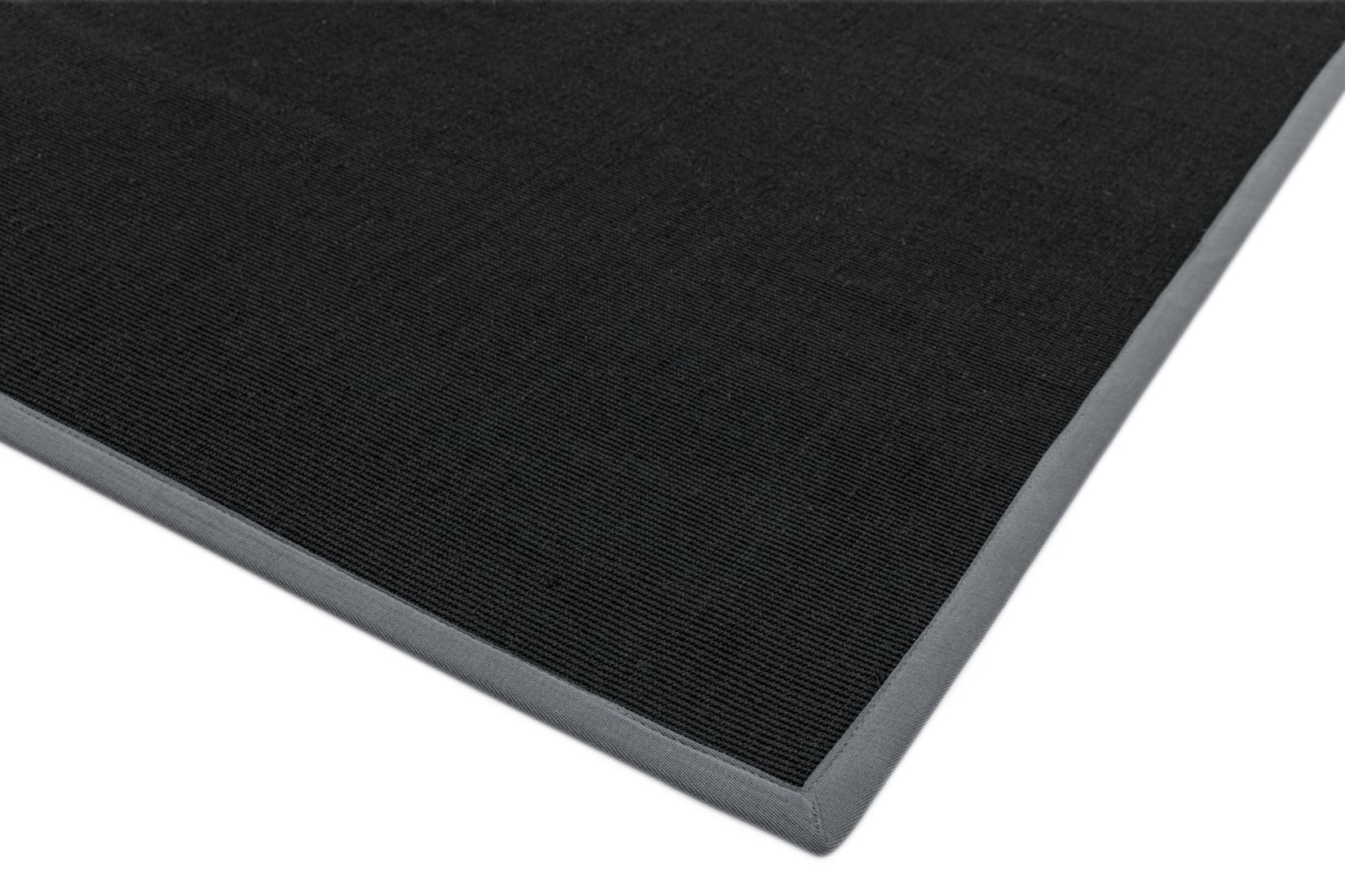 Sisal Anti Slip Hardwearing Rug - Black/Grey