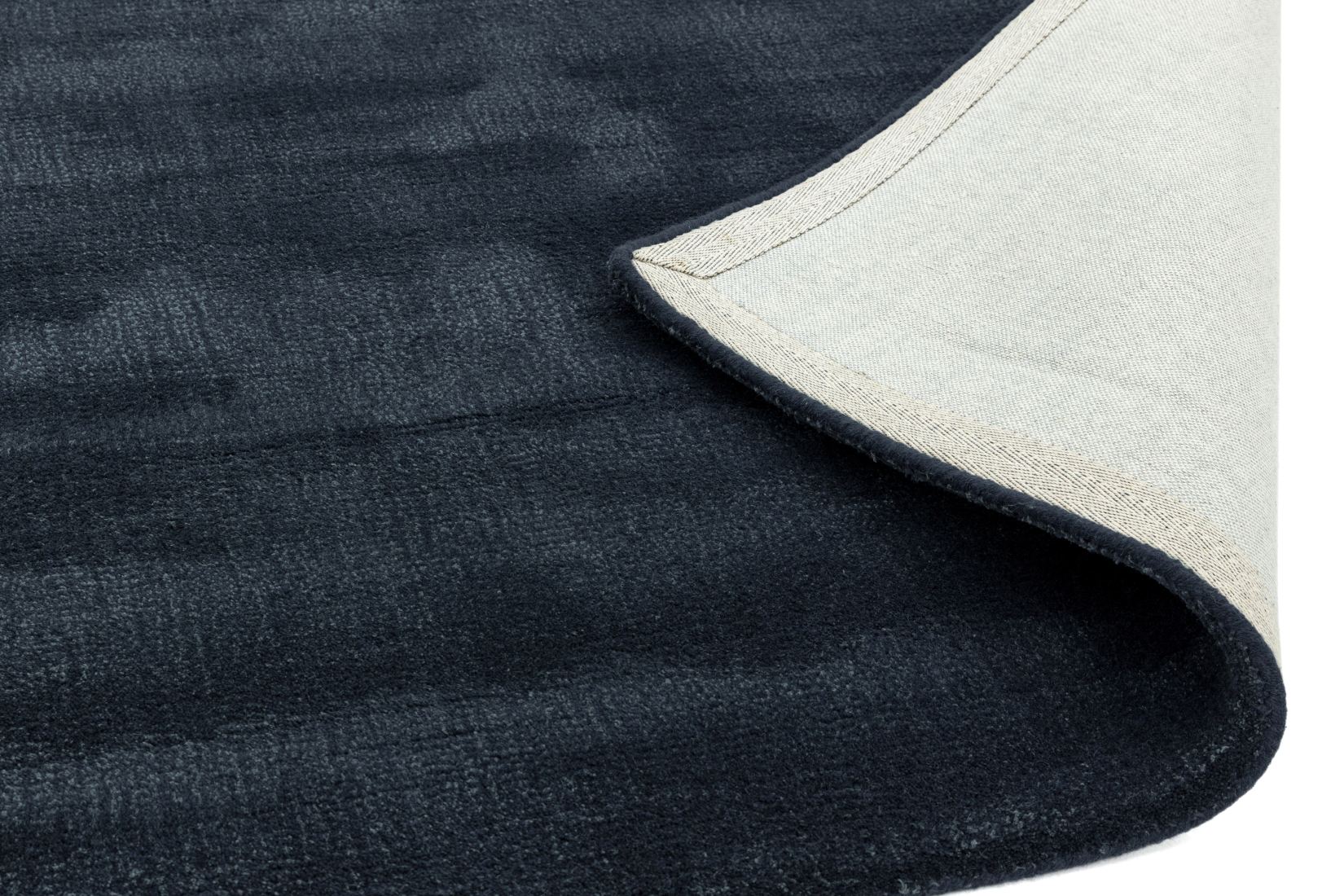 Aran Luxurious Wool & Viscose Rug - Midnight