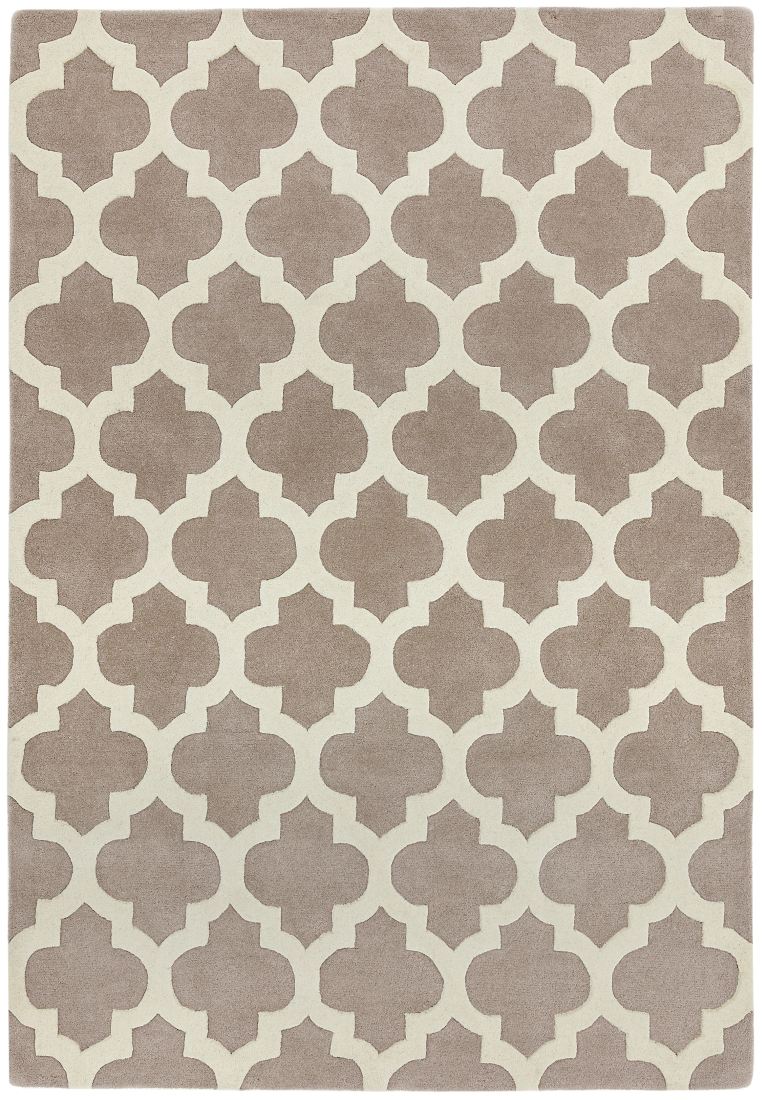 Artisan Luxurious Thick Wool Trellis Rug - Sand