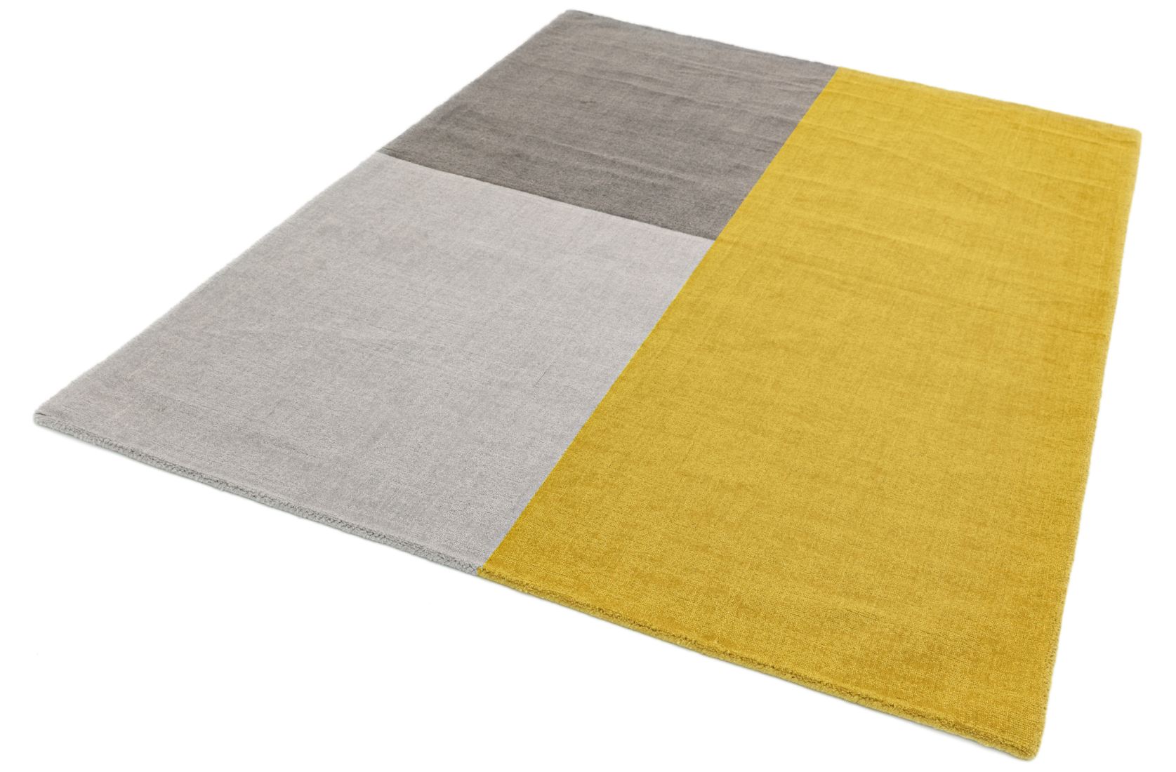 Blox Wool Geometric Rug - Mustard