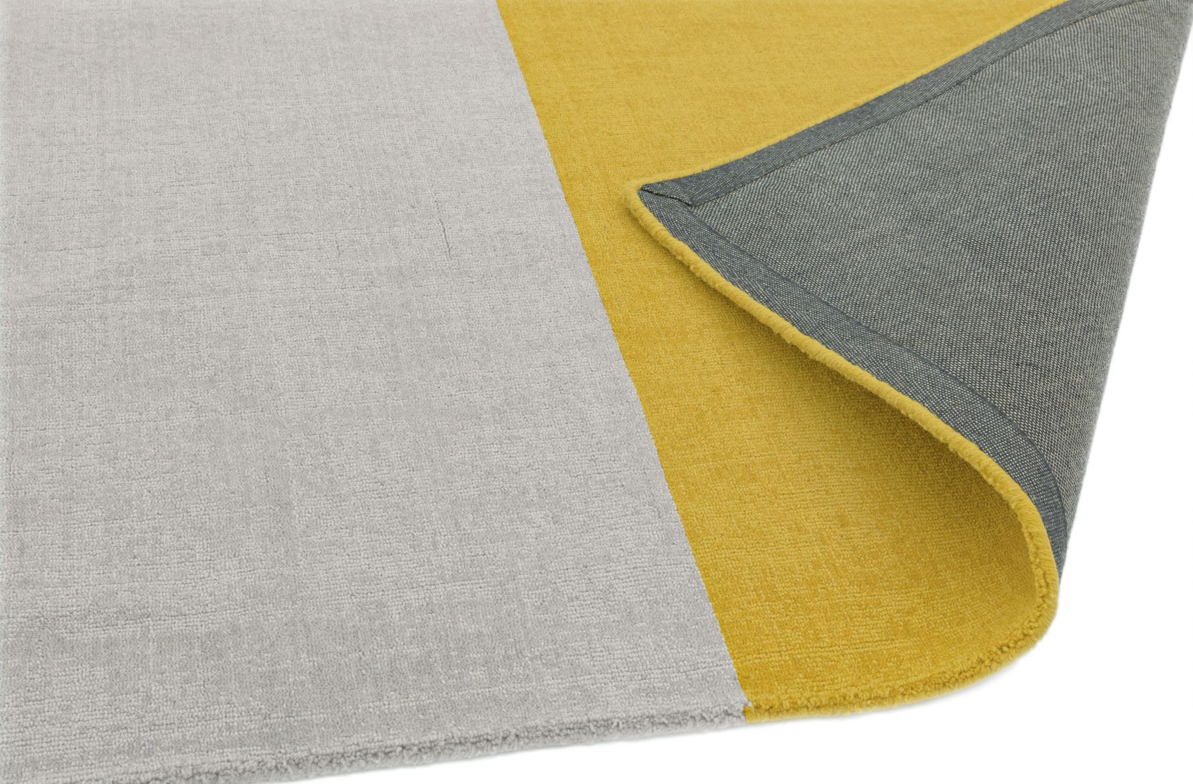 Blox Wool Geometric Rug - Mustard