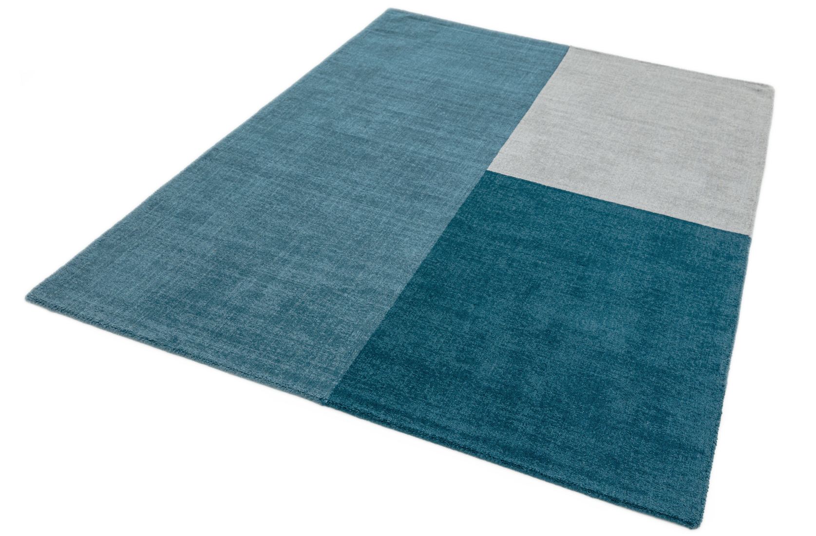 Blox Wool Geometric Rug - Teal