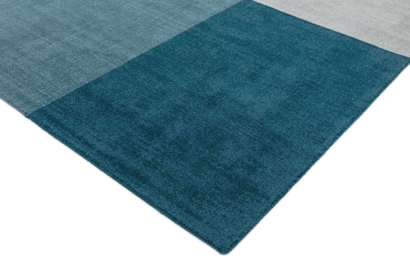 Blox Wool Geometric Rug - Teal