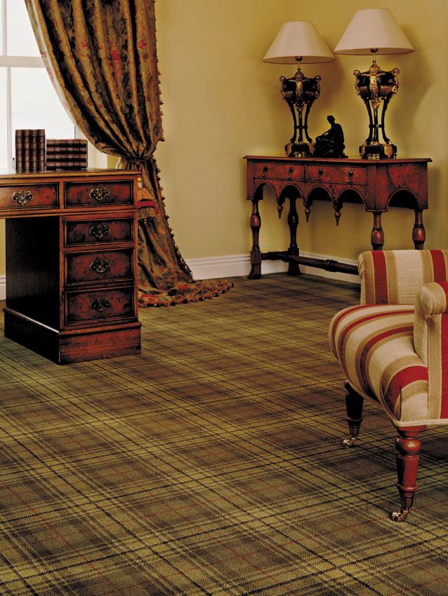 Country House Beaumont Tartan Carpet - Antique Green