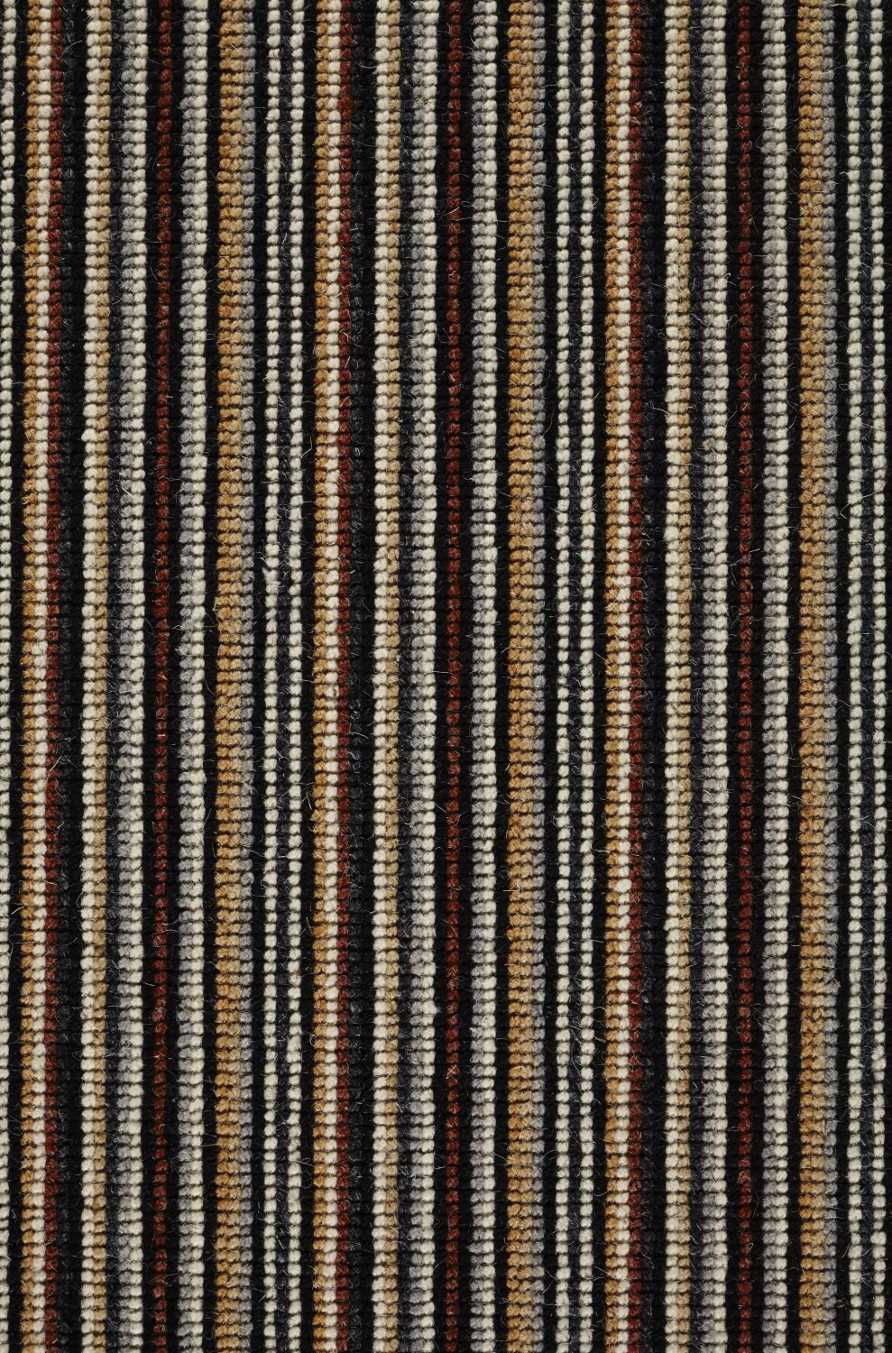 Mississippi Wool Loop Stripes Carpet - Copper Black 121