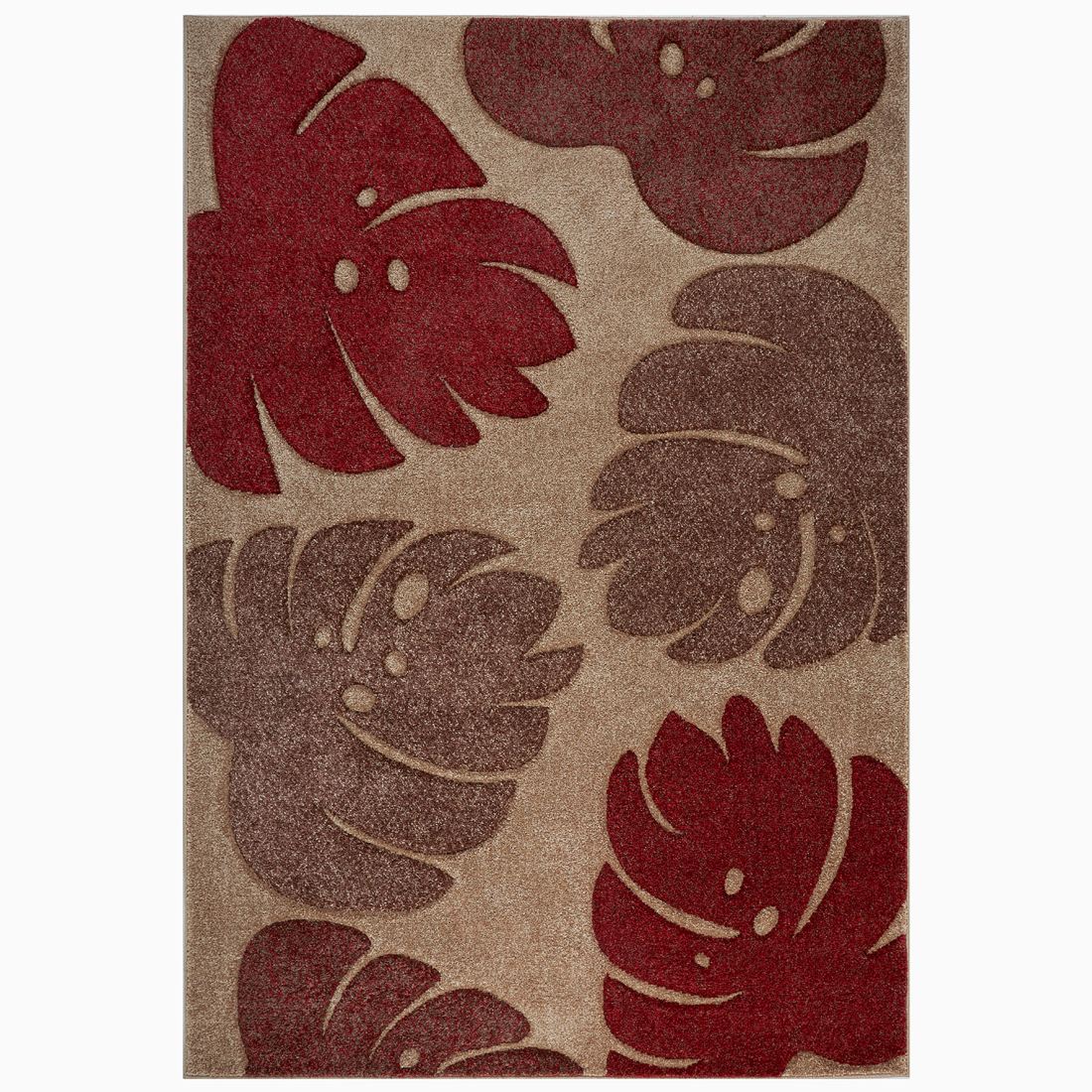Portland Floral Rug - 7155Q Brown Red Beige
