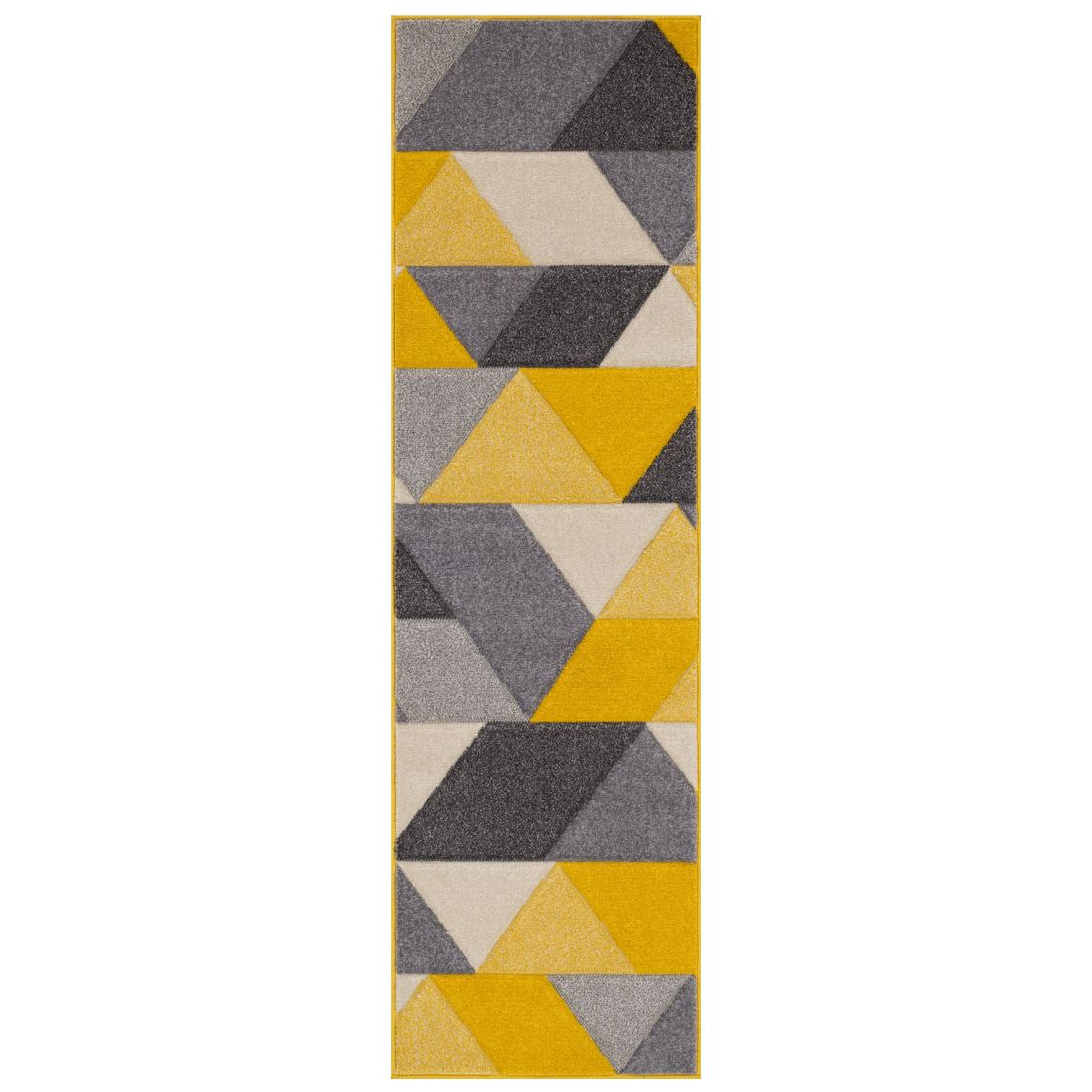 Portland Geometric Rug - 670j Grey Yellow Cream