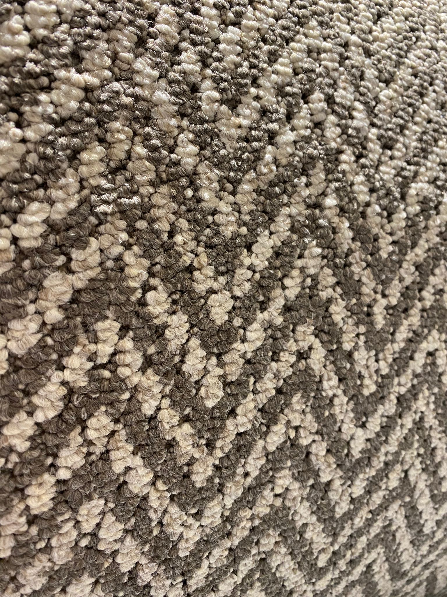 Aztec Herringbone Carpet - Beige 3113